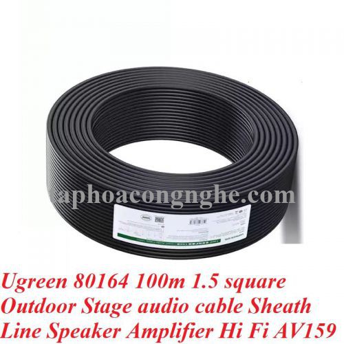 Ugreen 80164 100m 2c x 1.5mm² Cuộn cáp âm thanh HiFi ngoài trời dùng cho sân khấu av159 30080164